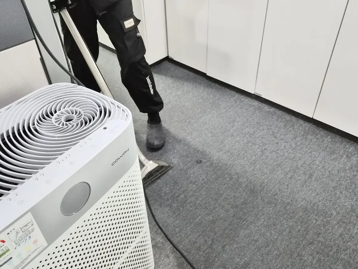 동구 선교동 사업장 로비·복도 카페트 바닥 위생청소 사례 - 행진크린